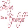 Decaltor Red 22" x10" Always Kiss Me Goodnight sty2 Quotes Sayings Words Art Decor Lettering Vinyl Wall Art Inspirational Uplifting view 1