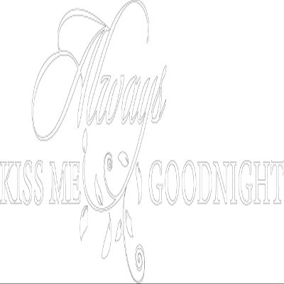 Decaltor Matte White 46" x 15" Always Kiss Me Goodnight sty3 Quotes Sayings Words Art Decor Lettering Vinyl Wall Art Inspirational Uplifting