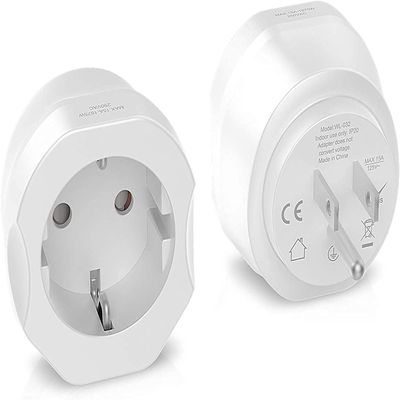 2 Pack European to US Plug Adapter, VINTAR EU to US Adapter, Europe to USA Travel Converter for Most of EU Spain France Type C E F Plugs to America