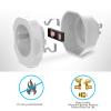 2 Pack European to US Plug Adapter, VINTAR EU to US Adapter, Europe to USA Travel Converter for Most of EU Spain France Type C E F Plugs to America view 4