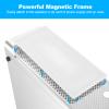 360mm 120mm x 2 PC Fan Dust Mesh Filter 4.72inch PVC Computer PC Case Dust Proof Filter Cover Magnetic White 2-Pack view 2