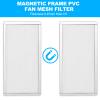 360mm 120mm x 2 PC Fan Dust Mesh Filter 4.72inch PVC Computer PC Case Dust Proof Filter Cover Magnetic White 2-Pack view 3