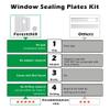 Forestchill Portable Air Conditioner Window Seal Plates Kit for 5" Diameter Exhaust Hose, Universal AC Vent Kit for Sliding Windows and Hung Windows, Adjustable Length Sealing Panels for Mobile A/C view 4