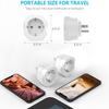 3 Pack European to US Plug Adapter, VINTAR EU to US Adapter, Europe to USA Travel Converter for Most of EU Spain France Type C E F Plugs to America view 3