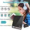 CD Player Portable, MONODEAL Portable Rechargeable Player with Dual Headphones Jack, Small Anti-Skip CD Player for Car/Travel/Home, Personal CD Player for Home(Dark Brown) view 4