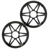 1 Pair (QTY 2) of Enrock Marine 6.5" 4-Ohm 120 Watt Peak Power Waterproof 2-Way Coaxial Speakers with MultiColor LED Lighting - Bundle Combo with Charcoal Grilles view 3