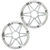 1 Pair (QTY 2) of Enrock Marine 6.5" 4-Ohm 120 Watt Peak Power Waterproof 2-Way Coaxial Speakers with MultiColor LED Lighting - Bundle Combo with White Grilles view 3