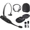 BlueParrott C400-XT Voice-Controlled Bluetooth Headset - Industry Leading Sound with Long Wireless Range, Noise-Cancelling - Compatible with iOS and Android (Black) Bundle with Blucoil Carrying Case view 1
