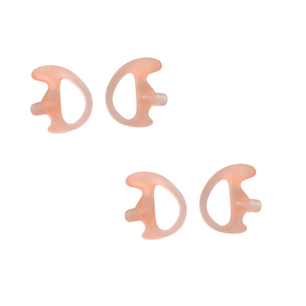 Arrowmax 2 Pack AC-HAEI-LP Pair of Replacement Earmold Earbud One Pair for Two-Way Radio Audio Clear Coil (L Size)