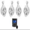 Rockville RGHR45 Bundle: 4-Zone Marine Bluetooth Receiver, (4) RWB70W 6.5" White 250W Peak / 150W RMS Marine Wakeboard Speakers with 360 Swivel, 5-Items view 1