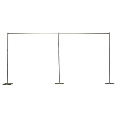 OnlineEEI, 8 Foot Tall Fixed Height Portable Pipe and Drape Backdrop Kit, 8ft x 20ft Breakapart, (No Drapes) (BBD9990820C)