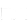 OnlineEEI, 8 Foot Tall Fixed Height Portable Pipe and Drape Backdrop Kit, 8ft x 20ft Breakapart, (No Drapes) (BBD9990820C) view 1