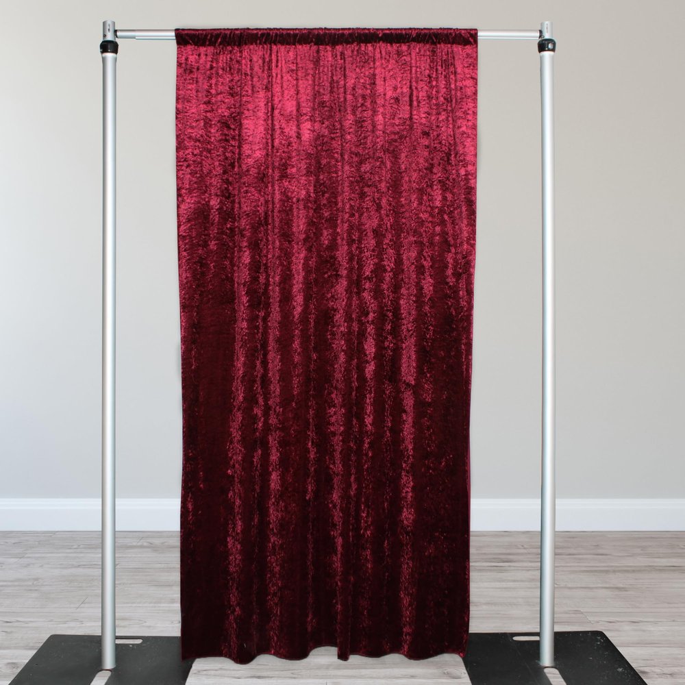 Your Chair Covers - Velvet 8 ft x 60 Inch Drape with 4 Inch Pocket - Burgundy