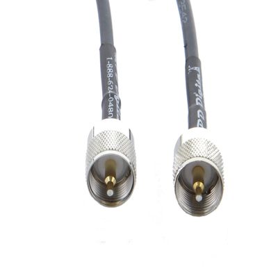 MPD Digital I RG8X Coax Cable I UHF PL259 Male to UHF PL259 Male Connector I 50 Omh I RF, CB & AIS Mini-8, Jumper I Made in the USA I Black, 85 FT