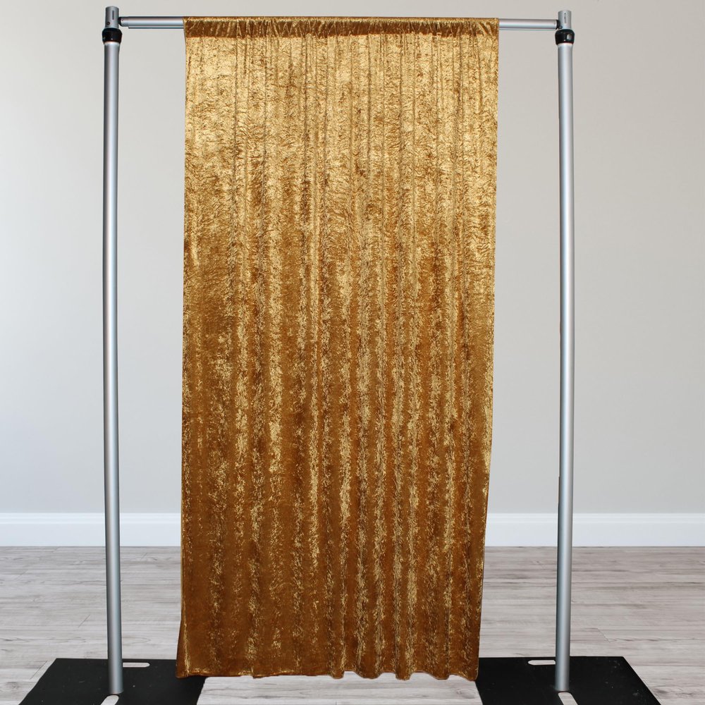 Your Chair Covers - Velvet 8 ft x 60 Inch Drape with 4 Inch Pocket - Gold