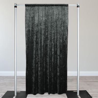 Your Chair Covers - Velvet 8 ft x 60 Inch Drape with 4 Inch Pocket - Black