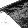 Your Chair Covers - Velvet 8 ft x 60 Inch Drape with 4 Inch Pocket - Black view 3