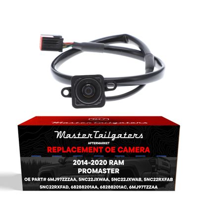 Master Tailgaters Replacement for Ram ProMaster Cargo Van (2014-2020) Backup Camera OE Part # 6MJ97ZZZAA, 5NC22JXWAA, 5NC22JXWAB, 5NC22RXFAB, 5NC22RXFAD, 68288201AA, 68288201AC, 6MJ97TZZAA