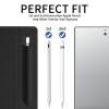 2 Pack Pencil Holder for Apple Pencil 1st 2nd Generation, YUOROS Adhesive Pencil Sleeve for iPad iPad 9th/8th Gen, Tablet Stylus Surface Pen (Black, Black) view 2