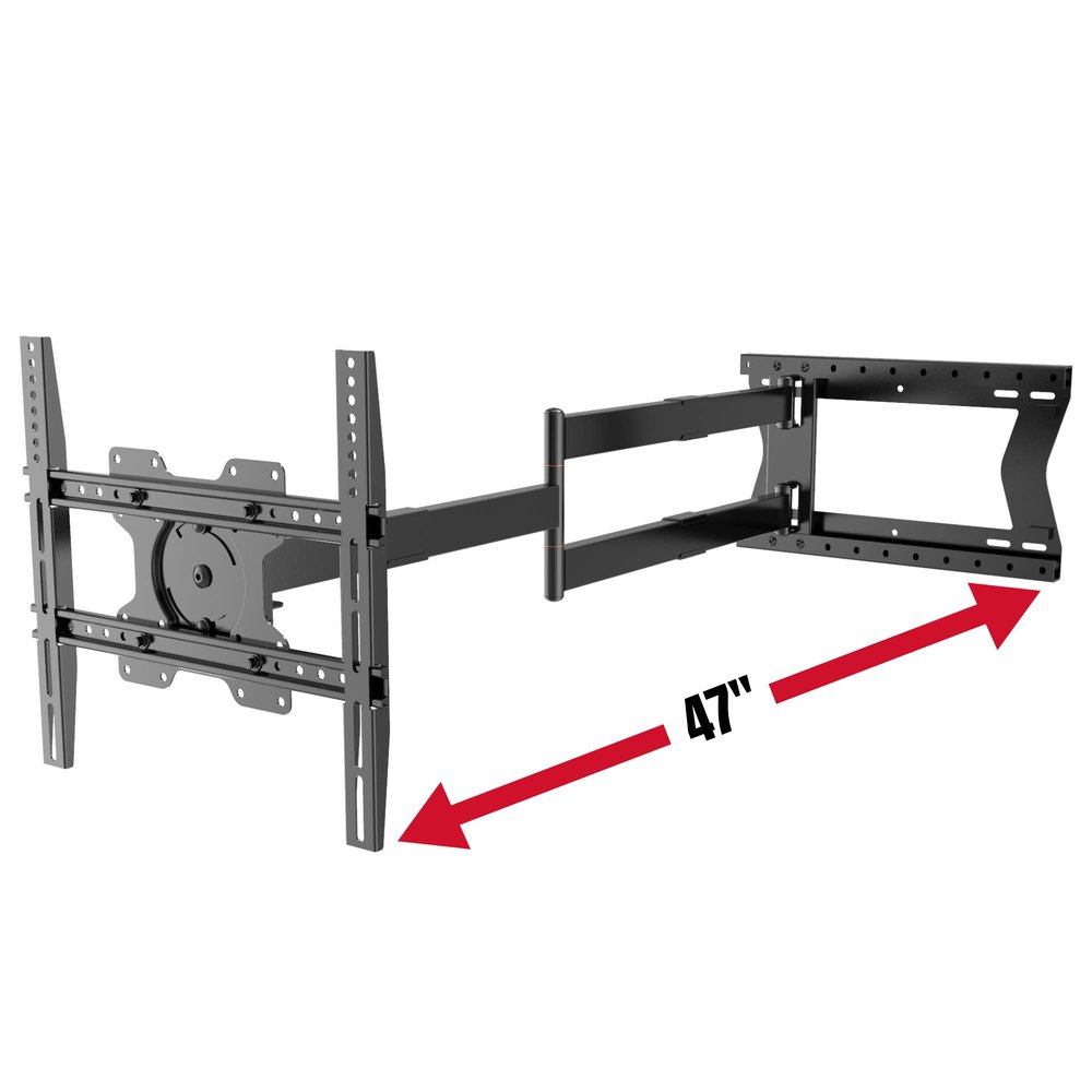 Physix 2120 Long arm TV Wall Mount for 32-75 inch Screens | Extra Long Extension up to 47 inch | Heavy-Duty TV Mount Holds up to 77 lbs | Full-Motion, swivels up to 180 | Max. VESA 400x400