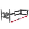 Physix 2120 Long arm TV Wall Mount for 32-75 inch Screens | Extra Long Extension up to 47 inch | Heavy-Duty TV Mount Holds up to 77 lbs | Full-Motion, swivels up to 180 | Max. VESA 400x400 view 1