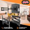 Physix 2120 Long arm TV Wall Mount for 32-75 inch Screens | Extra Long Extension up to 47 inch | Heavy-Duty TV Mount Holds up to 77 lbs | Full-Motion, swivels up to 180 | Max. VESA 400x400 view 3