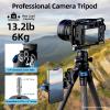 SIRUI Carbon Fiber Travel Tripod - Lightweight Only 0.93kgCompact Tripod with 360 Panorama Ball Head Quick Release Plate, Max Height 50.2", Max Load 6kg for Camera, DSLR view 4