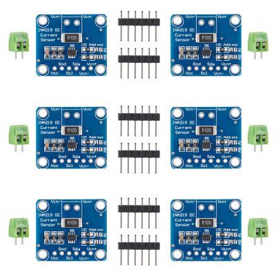 ACEIRMC 6pcs INA219 I2C Bi-Directional DC Current Power Supply Sensor Breakout Module Compatible with Arduino Raspberry Pi (6pcs)
