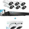 REOLINK 5MP PoE Security Camera System Bundle, 6pcs IP Cameras, 2pcs Person/Vehicle Detection Smart Cameras,a 8CH NVR Pre-Installed with 2TB HDD(Include 6 x 18M Cat5 Cable) view 1