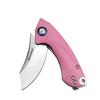 Harnds Ballet Folding Knife with Sandvik 14C28N Blade Camping Pocket Knife with Deep Carry Pocket Clip G10 Handle Flipper Open Liner Lock EDC (pink) view 3