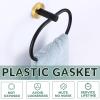 APLusee Hand Towel Holder for Bathroom Sink, Black Gold, Wall Mounted view 3
