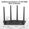 AX1800 WiFi 6 Router-Smart Wireless Router, Dual-Band WiFi Router, 802.11ax,Speed Up to 1800Mbps, Gaming&Streaming, Beamforming Technology, OFDMA & MU-MIMO Support 20+ Devices, Larger Coverage view 2
