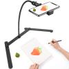 Photo Copy Pico Projector Stand,Chromlives Overhead Tripod Video Stand for Phone,Adjustable Tabletop Overhead Phone Mount,Gooseneck Mini Tripod Stand for Teaching Streaming Baking Crafting view 1