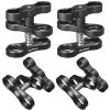 MINIFOCUS 4PCS 1'' Aluminum Ball Clamp Mount for Underwater Diving Light Arms Tray System, Photography Diving Camera, 360 Clip Adapter Bracket for Action Camera Flashlight Arms System view 1