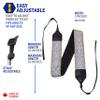 Perris Leathers Ltd. - Arabian Silver - 2-Inch Wide Camera Straps for Photographers with Floral Embroidery, Leather Camera Strap Ends, Adjustable Length for Neck & Shoulder Use view 2
