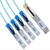 TRANSUTON 100G QSFP28 to SFP28 Breakout Active Optical Cable (10M/33ft) | 100GBASE-AOC QSFP28 to 4x25G SFP28 Ethernet AOC Cables | 100GB Ethernet Breakout Fiber Optic Cable view 2