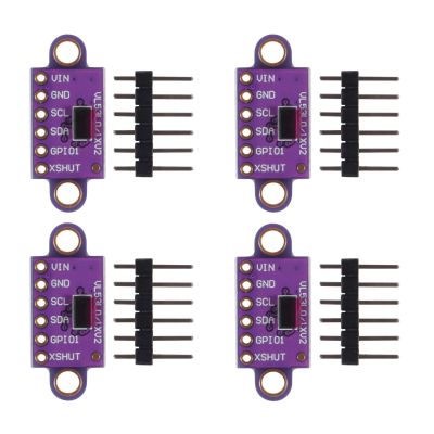 ALAMSCN VL53L0X Time-of-Flight (ToF) Laser Ranging Sensor Breakout VL53L0XV2 Laser Flight Distance Measurement Module I2C IIC for Arduino(Pack of 4)