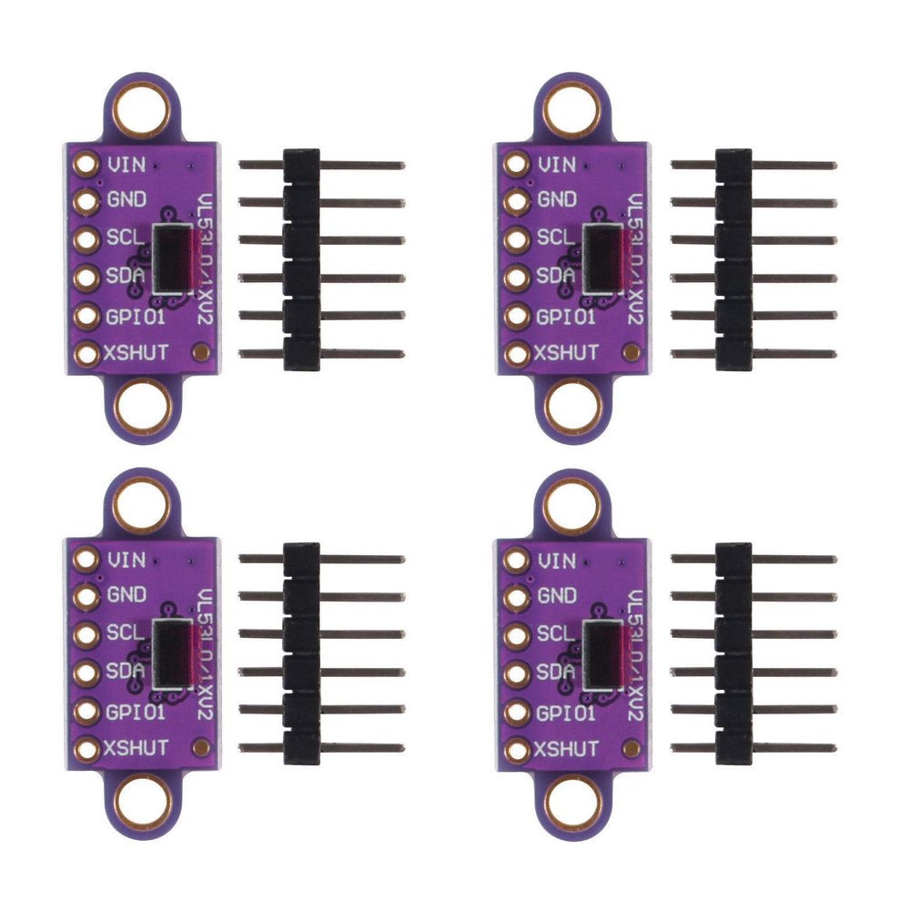 ALAMSCN VL53L0X Time-of-Flight (ToF) Laser Ranging Sensor Breakout VL53L0XV2 Laser Flight Distance Measurement Module I2C IIC for Arduino(Pack of 4)