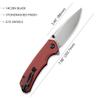 CIVIVI C2102B Brazen Burgundy G10 Handle view 2