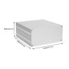 Walfront Aluminum Project Box Electrical Enclosure Case Split Type for DIY Analyzer HiFi Amplifier Casing (Matte Silver 68x145x150mm) view 2