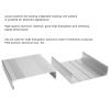 Walfront Aluminum Project Box Electrical Enclosure Case Split Type for DIY Analyzer HiFi Amplifier Casing (Matte Silver 68x145x150mm) view 4