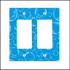 A Lot Of Soap Bubbles On Blue 2 Gang Decorator Dimmer Wall Plate (4.75 x 4.69in) view 1