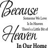 Decaltor Black 22" x16" Because Someone We Love is in Heaven Quotes Sayings Words Art Decor Lettering Vinyl Wall Art Inspirational Uplifting view 1
