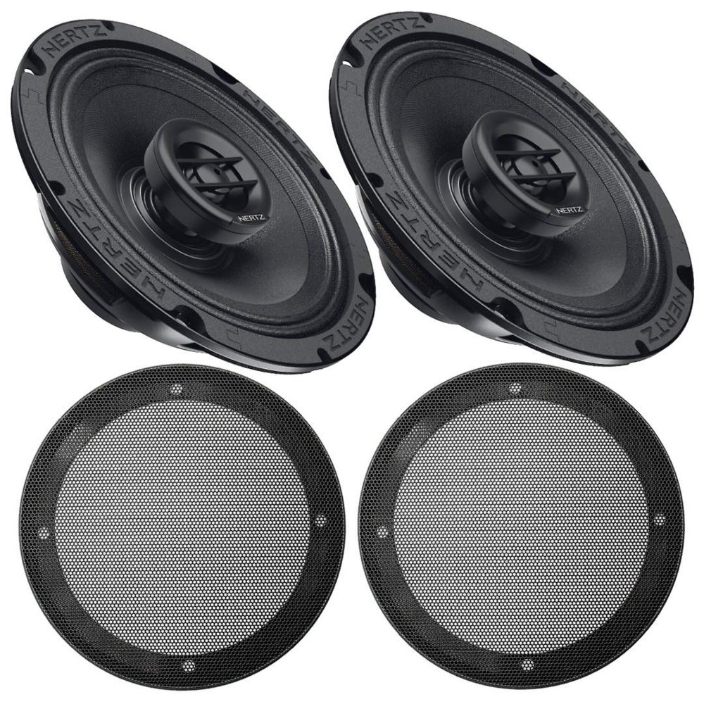 HERTZ pkg SX 165 Neo 6.5" SPL Show 200W Tweeters Coaxial Speakers with Grills