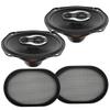 HERTZ pkg SX690 Neo 6"x9" 260W SPL 3-Way Tweeters Coaxial Speakers with Grills view 1