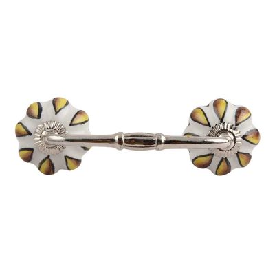 Indian Shelf 6" Ceramic Door Handles for Drawer, Dresser & Cabinet- 4 Piece