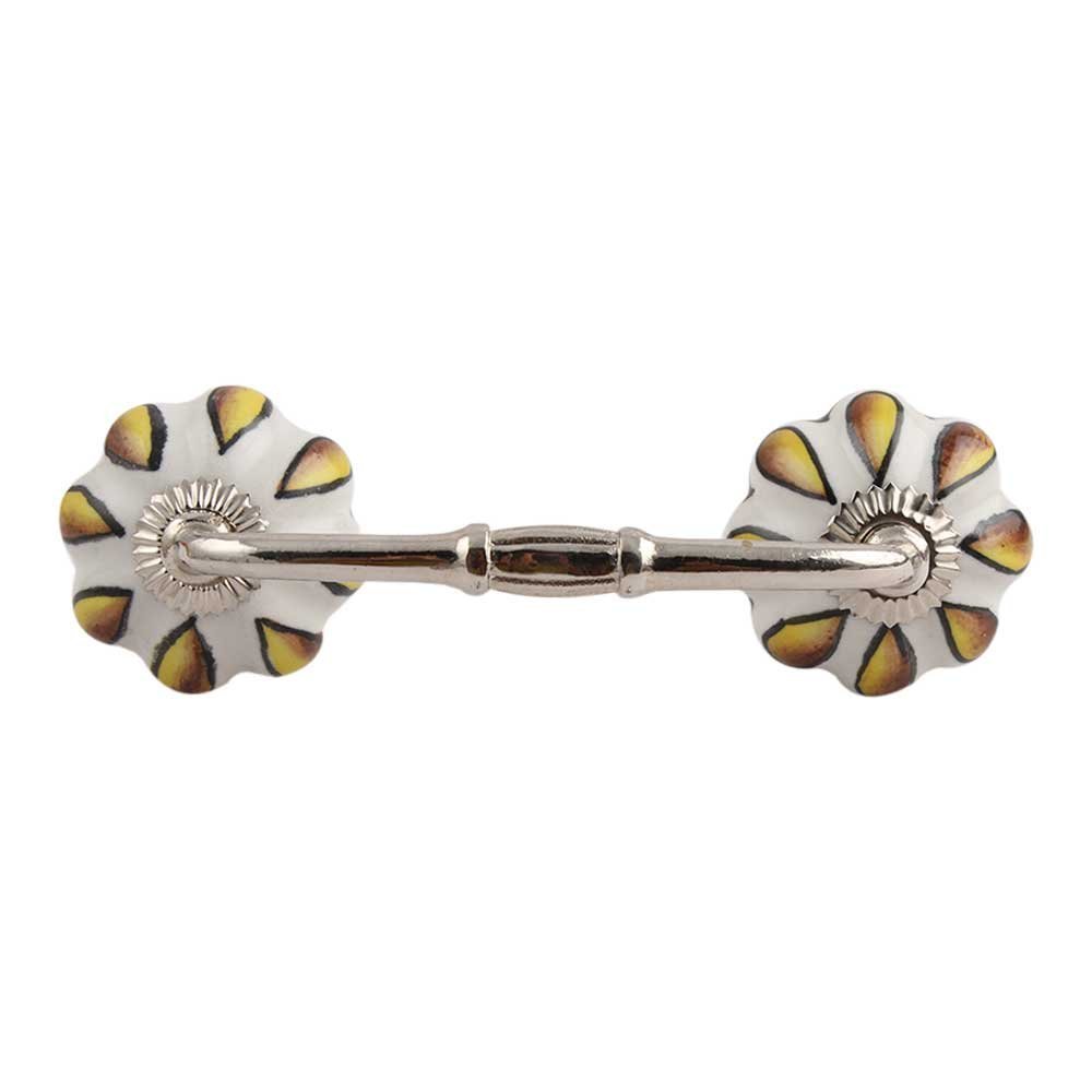 Indian Shelf 6" Ceramic Door Handles for Drawer, Dresser & Cabinet- 4 Piece