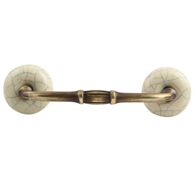 Indian Shelf 4 Pieces Cream Door Handles for Cabinet, Dresser, Drawer- 6"