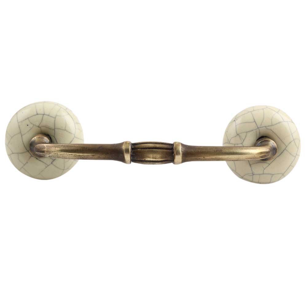 Indian Shelf 4 Pieces Cream Door Handles for Cabinet, Dresser, Drawer- 6"