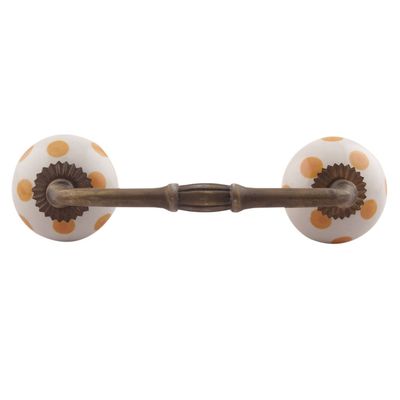 Indian Shelf 8" Mustard Door Handles for Cabinet & Drawer, 4 Pieces
